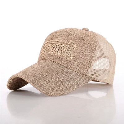 mens linen baseball cap