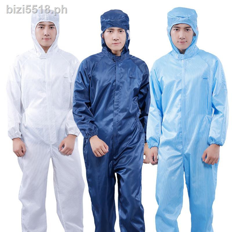 Velcro suits dustproof clothes antistatic work conjoined hooded