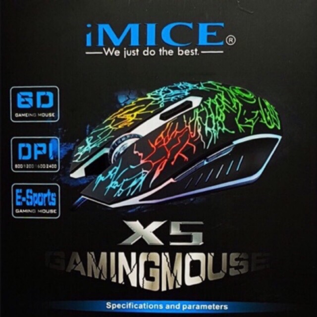 Imice X5 Gaming Mouse 2400DPI Adjustable Optical Programmable Gaming