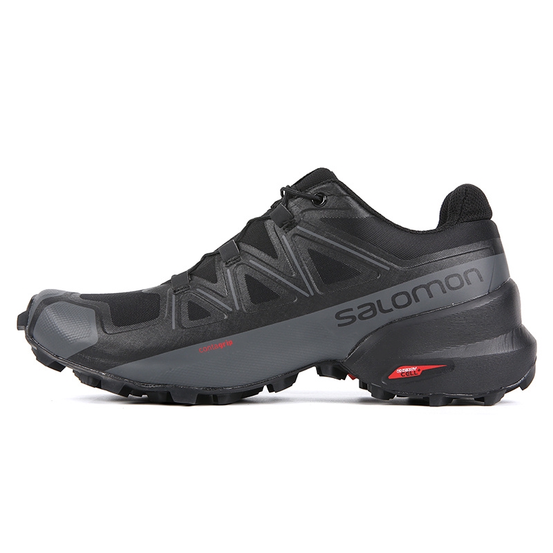 all black salomon shoes