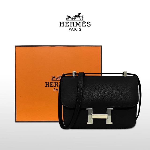 hermes sling bag black