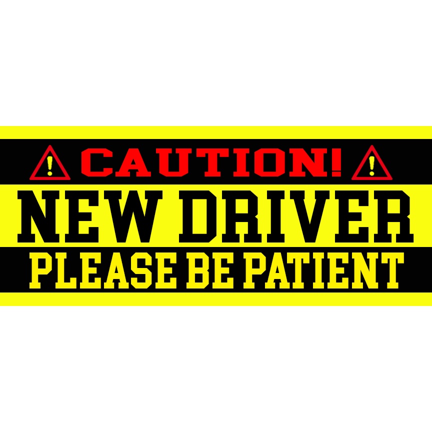 CAUTION New Driver, Learner sticker with freebie | Shopee Philippines