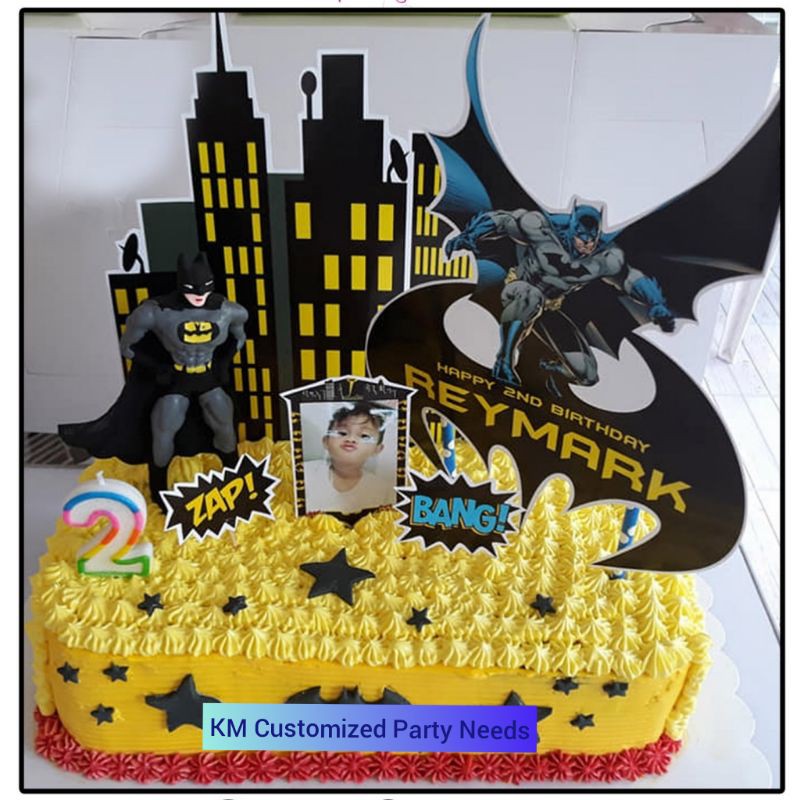 Batman Theme Customized Cake Topper | Shopee Philippines