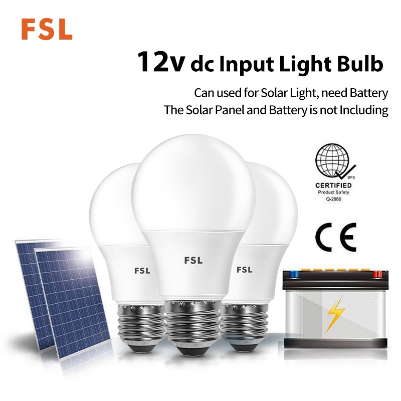 FSL LED Direct Current bulb 12V Low voltage E27 daylight living room