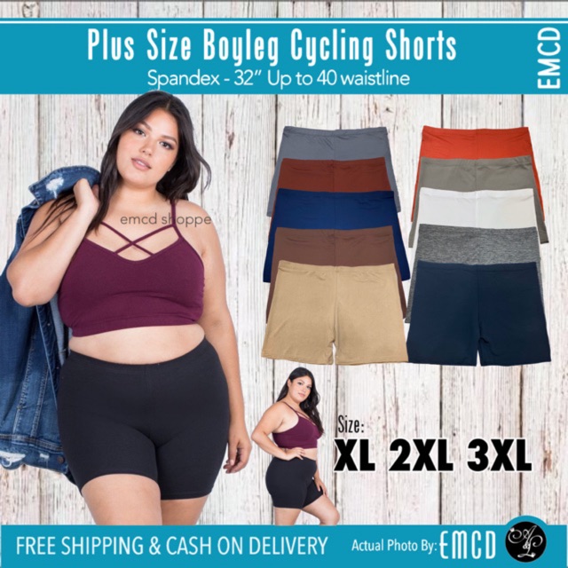 women's plus size cycling shorts