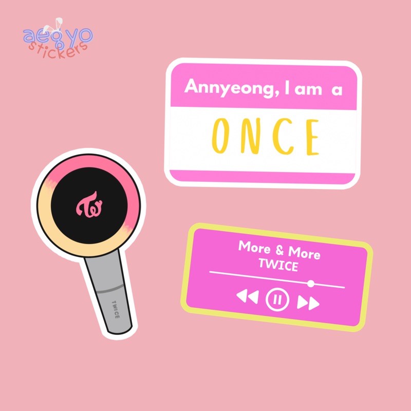 Twice Kpop Fandom Sticker Set Waterproof Matte Vinyl Stickers Shopee Philippines