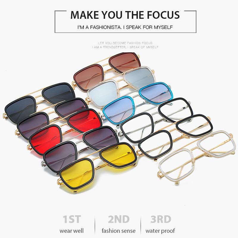 Edith Glasses Tony Stark iron Man Spider Man Sunglasses Women Men Metal