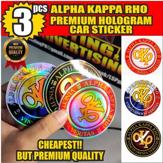 ALPHA KAPPA RHO (AKP) HOLOGRAM CAR STICKER 3pcs Bundle #6