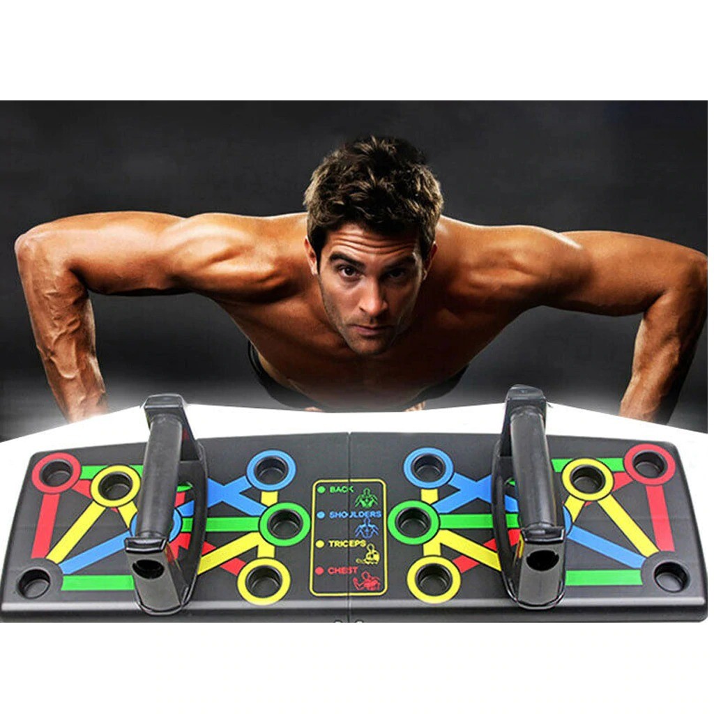 unisex home fitness training portable bracket push-up training system Hughdy 9-in-1 push-up board 