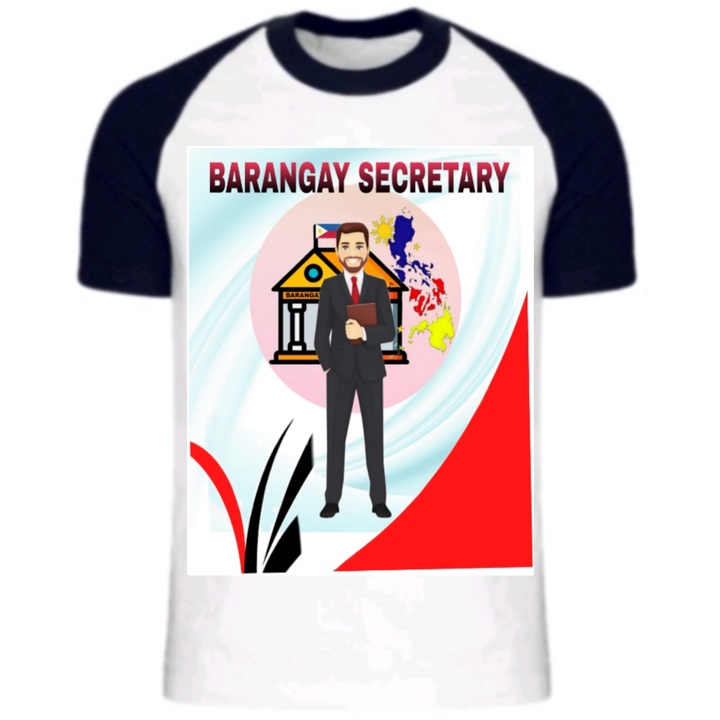 BARANGAY SECRETARY Raglan Shirts Sublimation Print Shopee Philippines