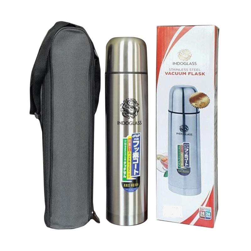 1000 ml Indoglass Capsule Thermos + Bag 100 ml Genvana Shopee