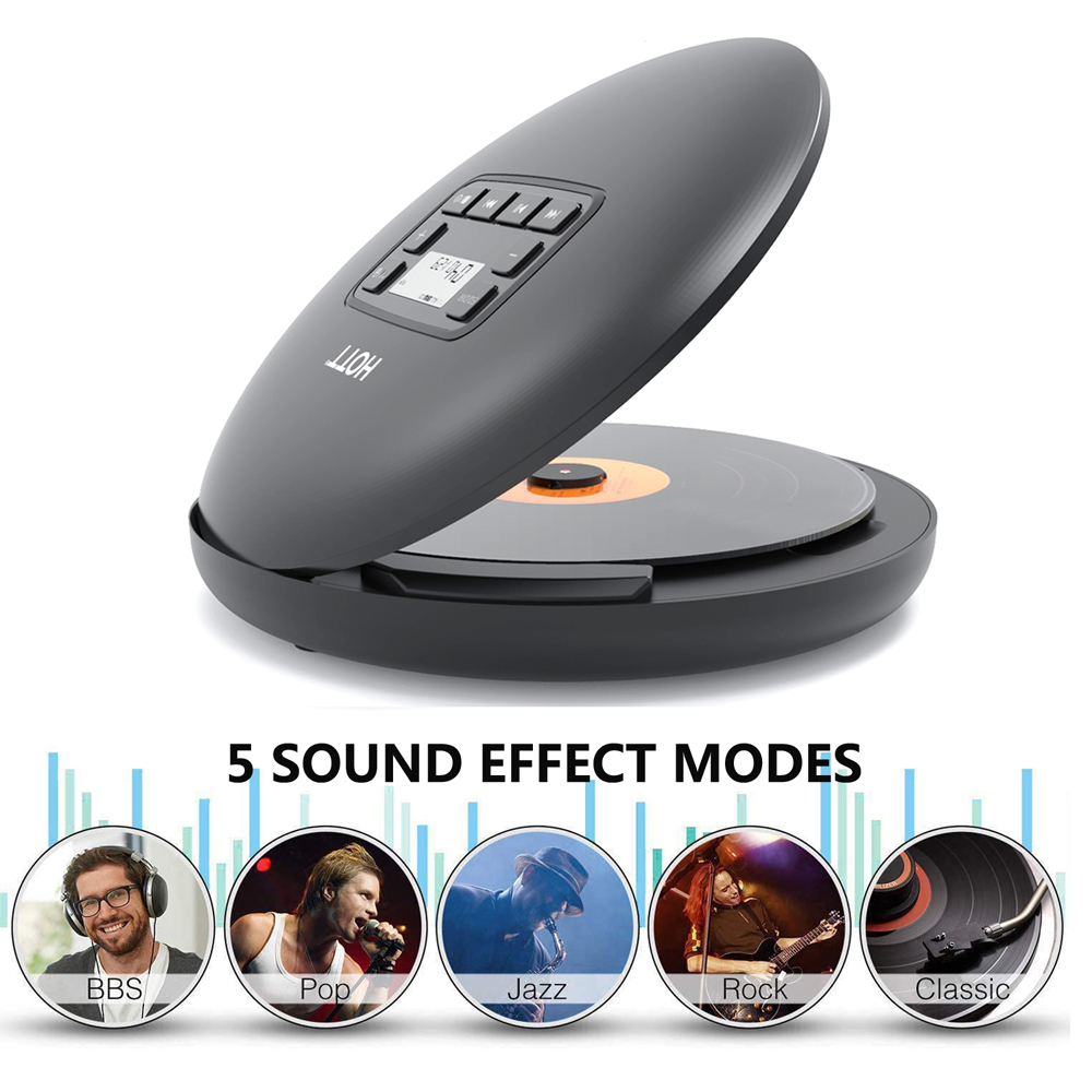 HOTT CD204 Rechargeable Portable CD Player Small Music CD Walkman