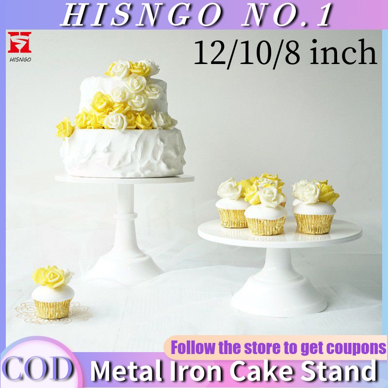 COD Metal Iron Cake Stand Round Pedestal Dessert Holder Cupcake Display ...