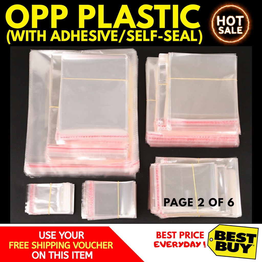 OPP Plastic [Page 2] (w/Adhesive) Good Quality | Shopee Philippines