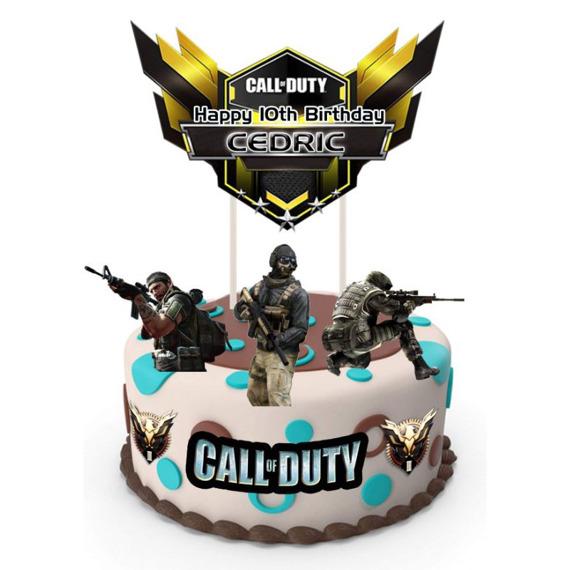 Call Of Duty Theme Cake Topper Shopee Philippines