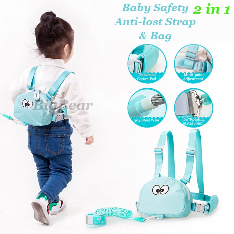 Cartoon Toddler Backpack with Leash,Backpack Leash for Toddlers,Anti-Lost Children Toddler Backpack for Boys and Girls Kids Backpack with Safety Leash 