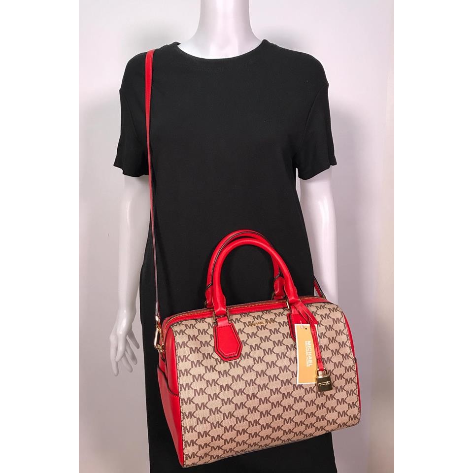 michael kors mercer medium red