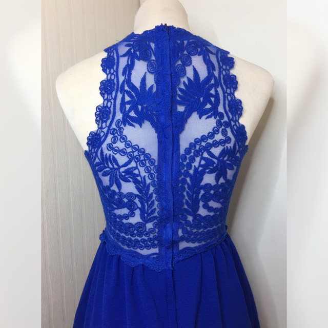 h&m royal blue dress