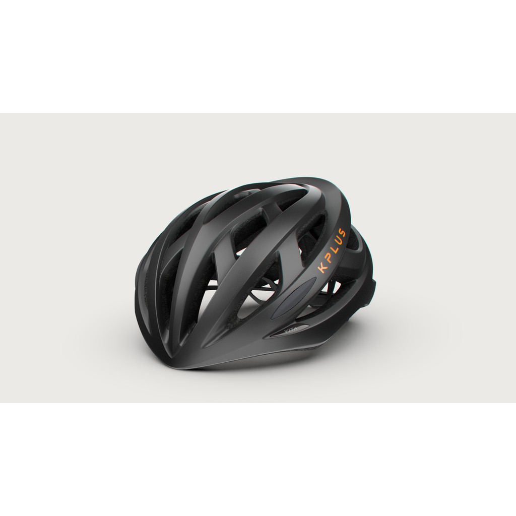 black and orange bicycle helmet