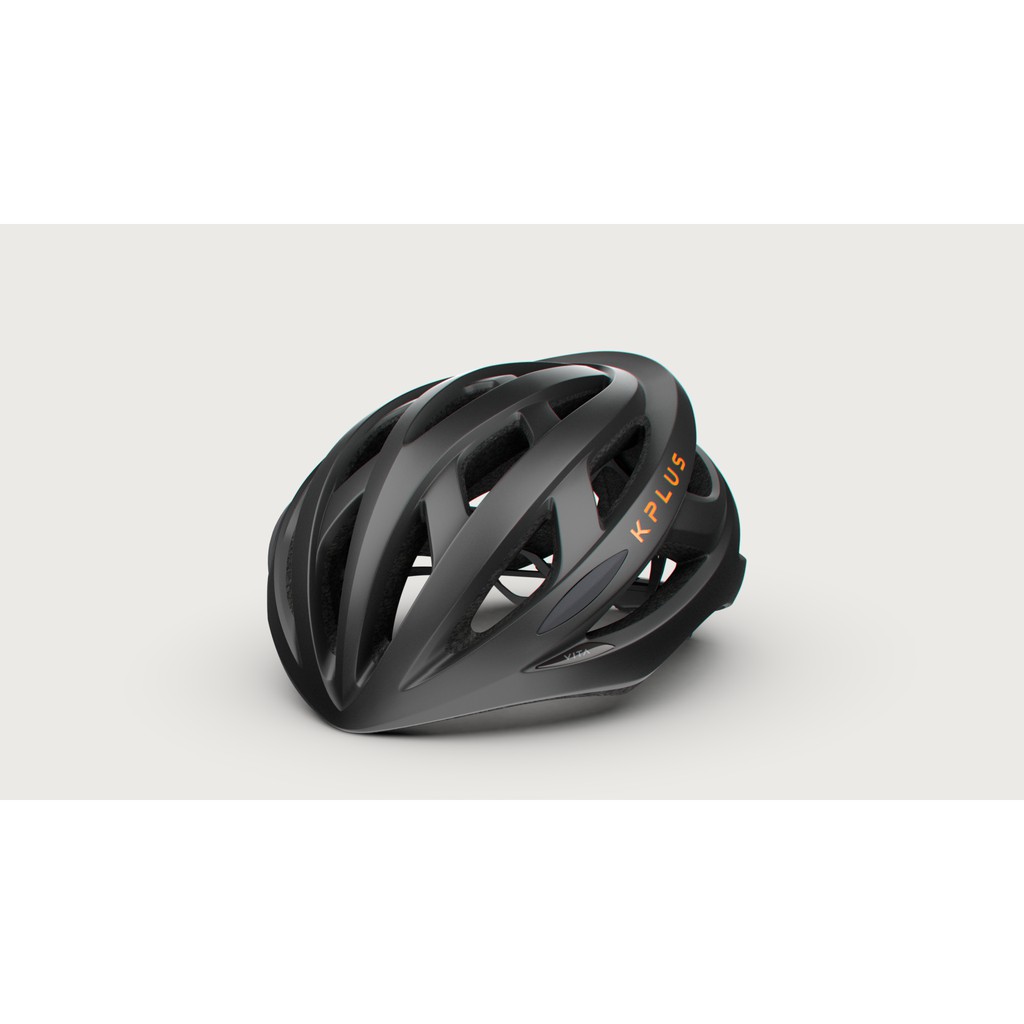 black and orange bike helmet