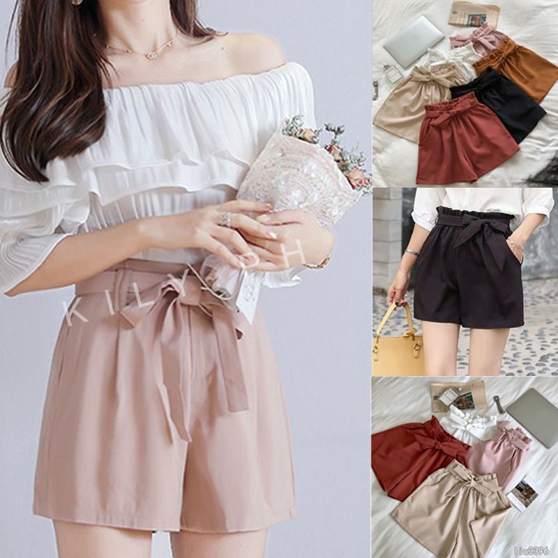 high waisted fleece shorts