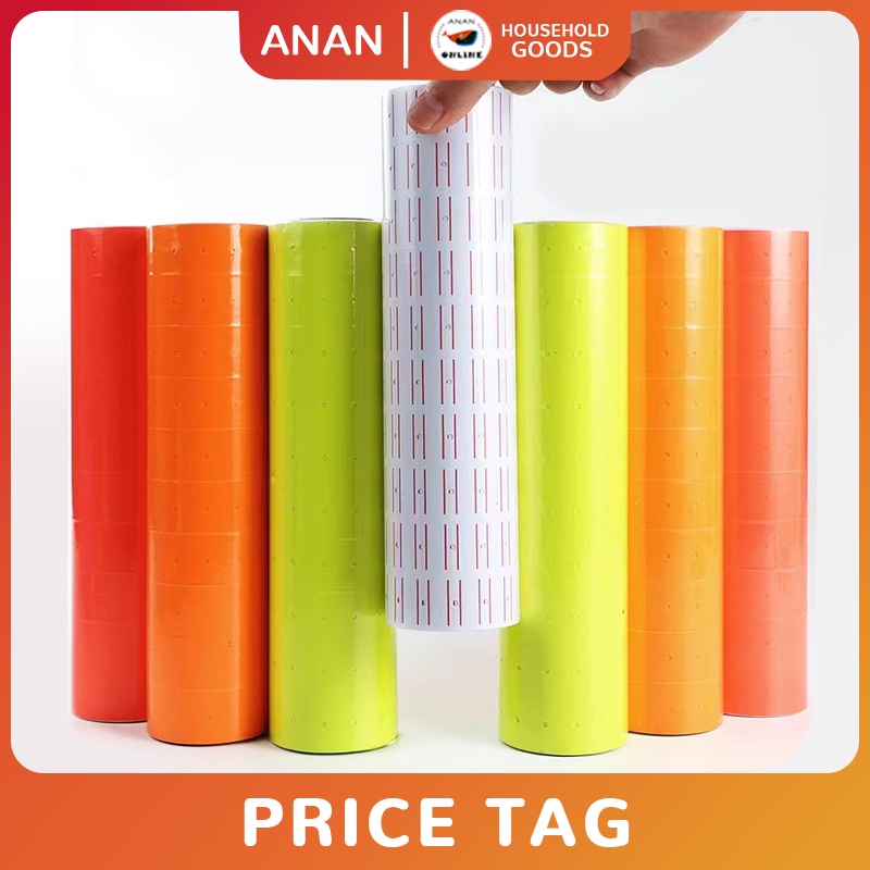 Price Tag Labeler Sticker Pricing Price White and Neon colors Shopee