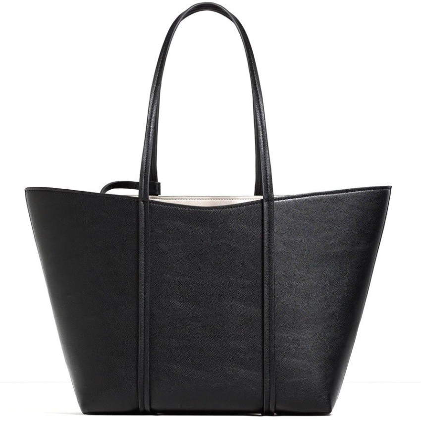 black shopper bag zara