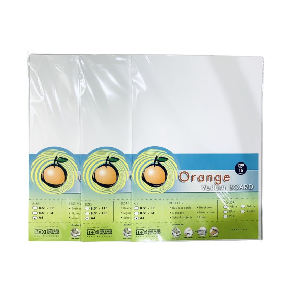 Orange Vellum Board A4 or Letter Size (8.5 x 11) Shopee Philippines