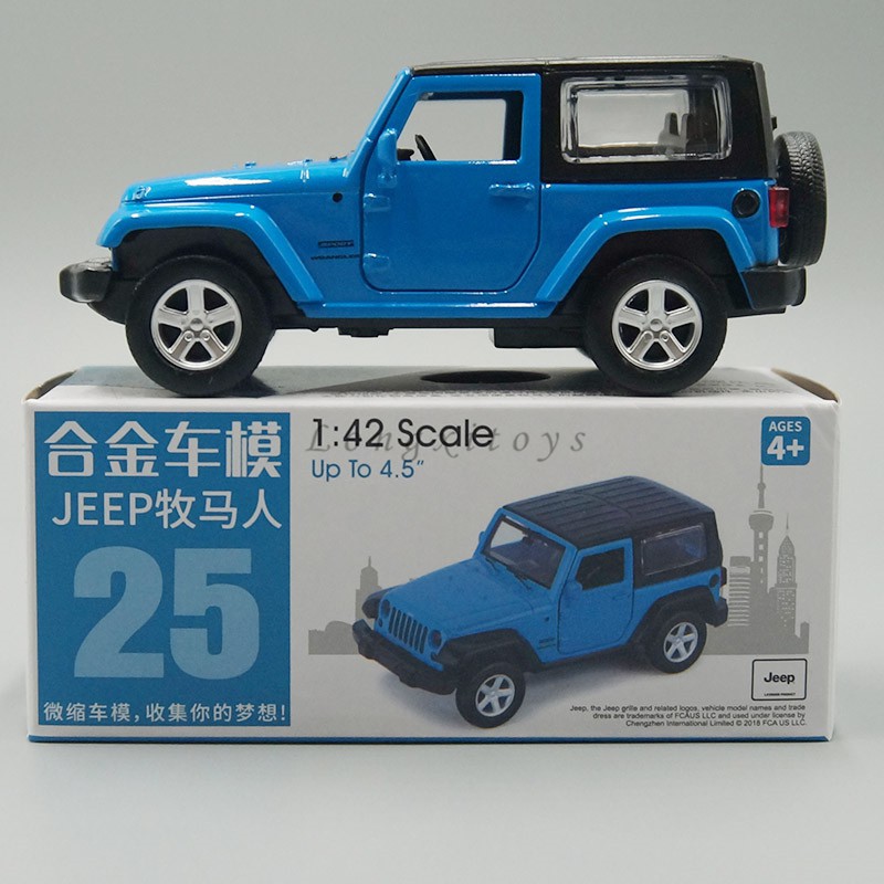 1:42 Diecast Car Model Toy Jeep Wrangler Rubicon SUV Pull Back Car | Shopee  Philippines