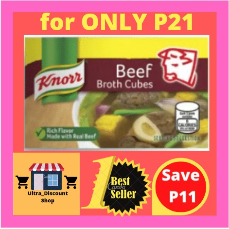 Sale Knorr Beef Broth Cubes (60g x 6 Cubes) | Shopee ...