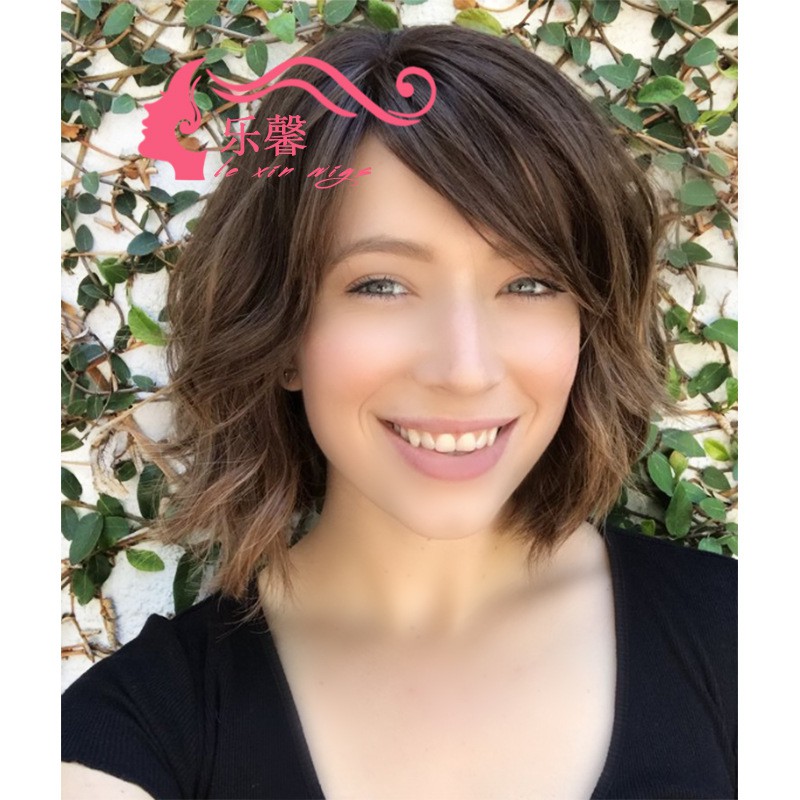 Cod Synthetic Wigs For Women Short Mixed Wavy Hair F22 Shopee