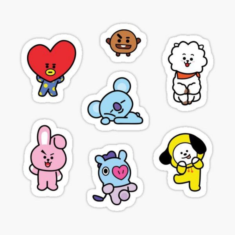 Stickers, Labels & Tags BT21 Stickers Stickers Paper cindyclinic.jp