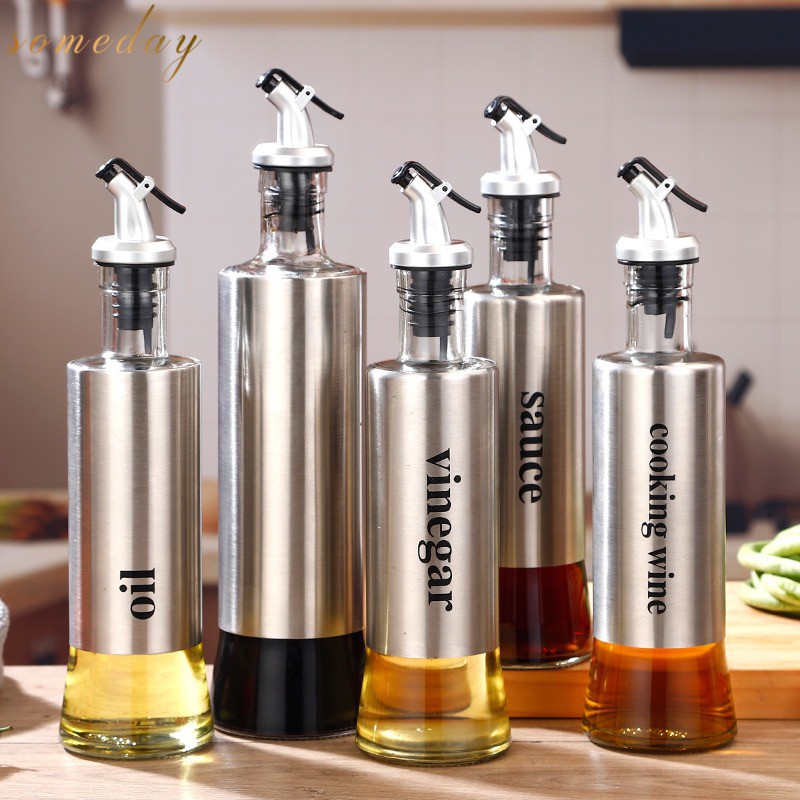 Someday 300Ml Olive Oil Dispenser Bottle Stainless Steel Vinegar Sauce