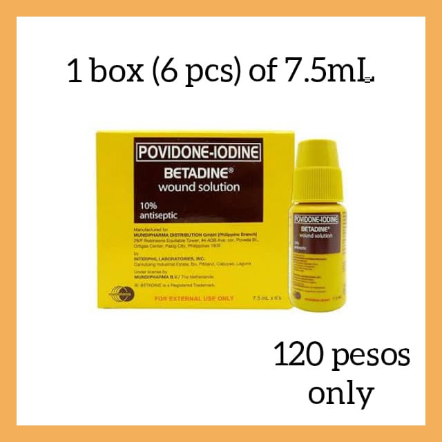 BETADINE Antiseptic Wound Solution 7.5mL Shopee Philippines