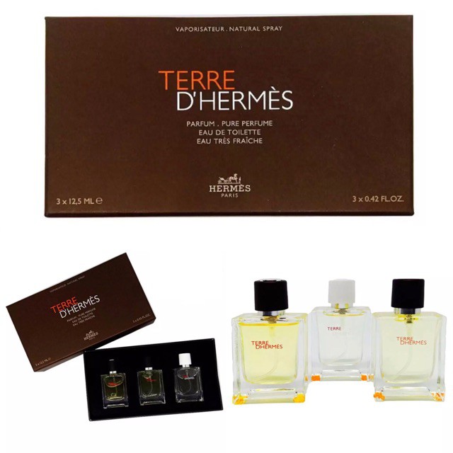 hermes perfume set of 3