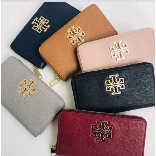 Hot Sales！！】Tory Burch Lady's Most Welcome Britten Series 6-Color Soft Cow  Leather Long Zipper Wallet | Shopee Philippines