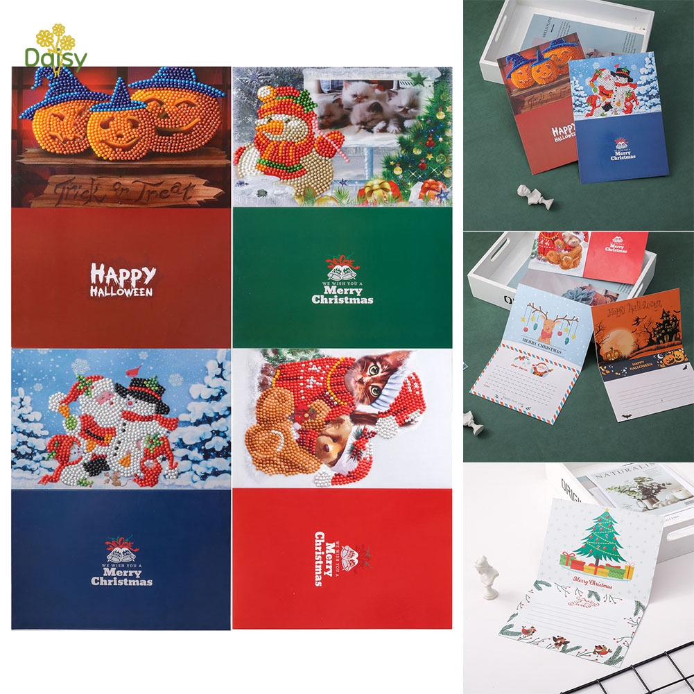 diy diamond painting christmas cards kit new year greeting