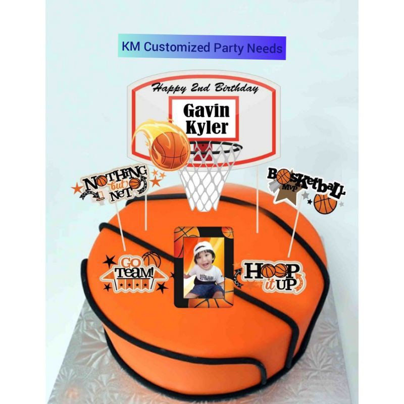 Basketball Theme Customized Cake Topper Shopee Philippines