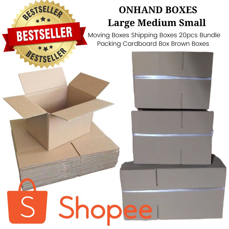 Download Large Medium Small Shipping Boxes 20pcs Bundle Packing ...