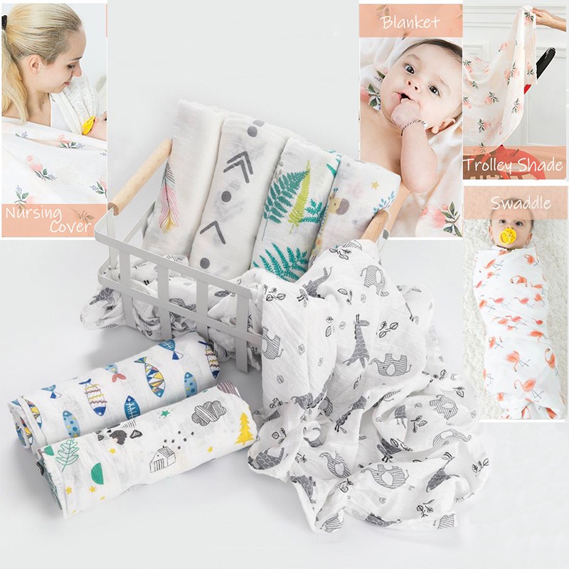 baby girl muslin swaddle blankets