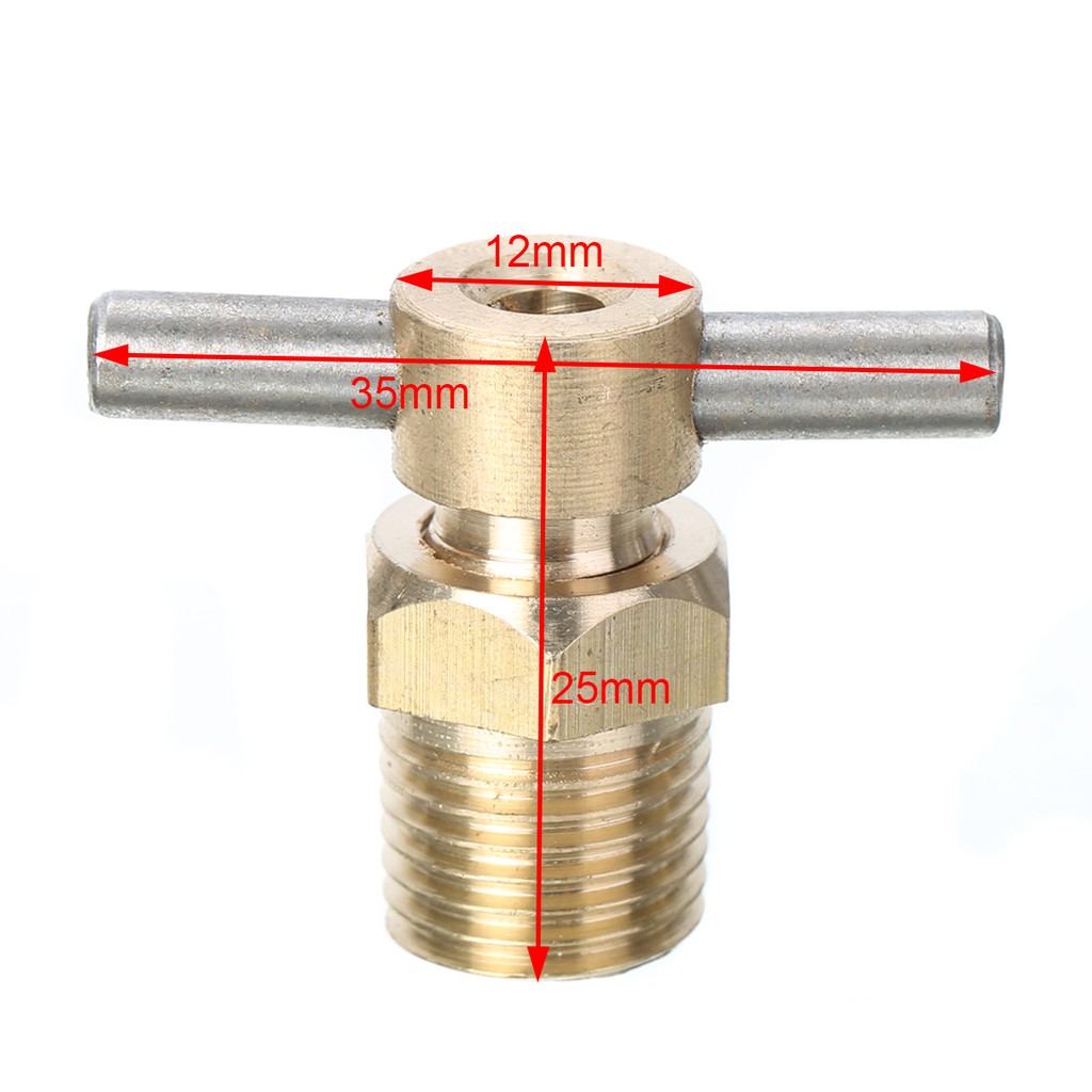 tocawe 1/4 Inch NPT Brass Drain Valve For Air Compressor Tank
