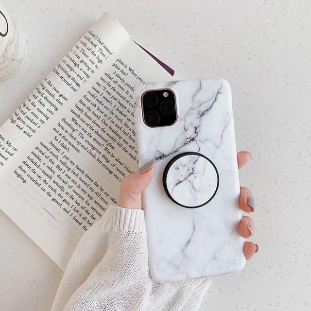 Marble With Pop Socket Imd Soft Tpu Case Iphone 11 11pro 11promax Back Cover Fashion Phone Case Shopee Philippines