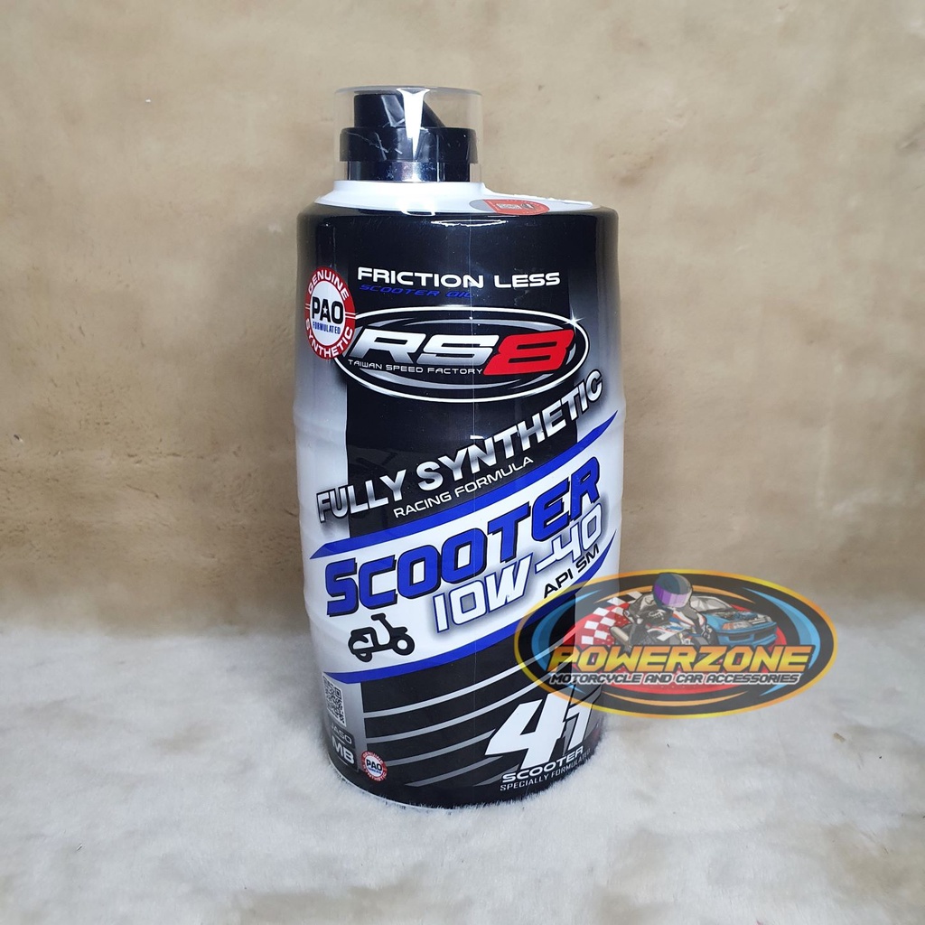 RS8 SCOOTER 4T ENGINE OIL API SM 10W40 FULLY SYNTHETIC (1Liter