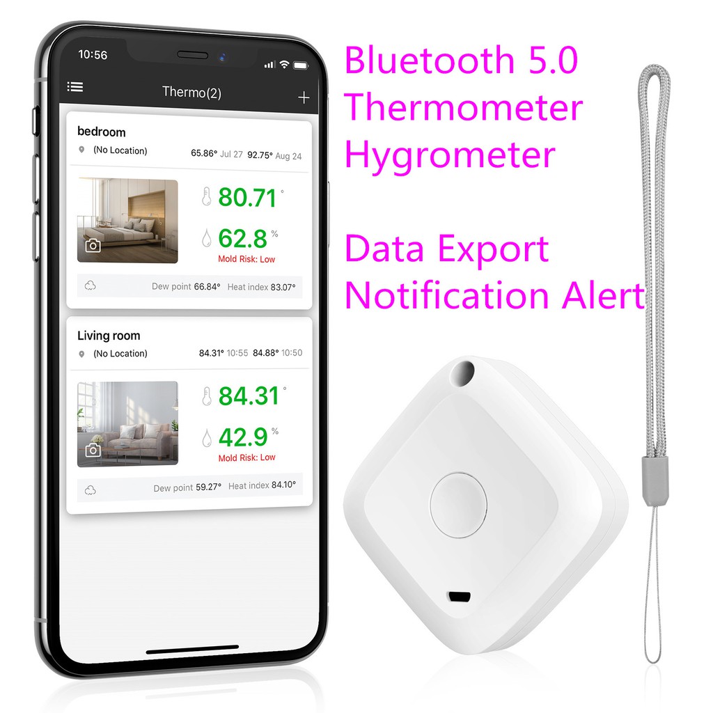 ORIA Wireless Thermometer Hygrometer Bluetooth 5.0 Temperature Humidity