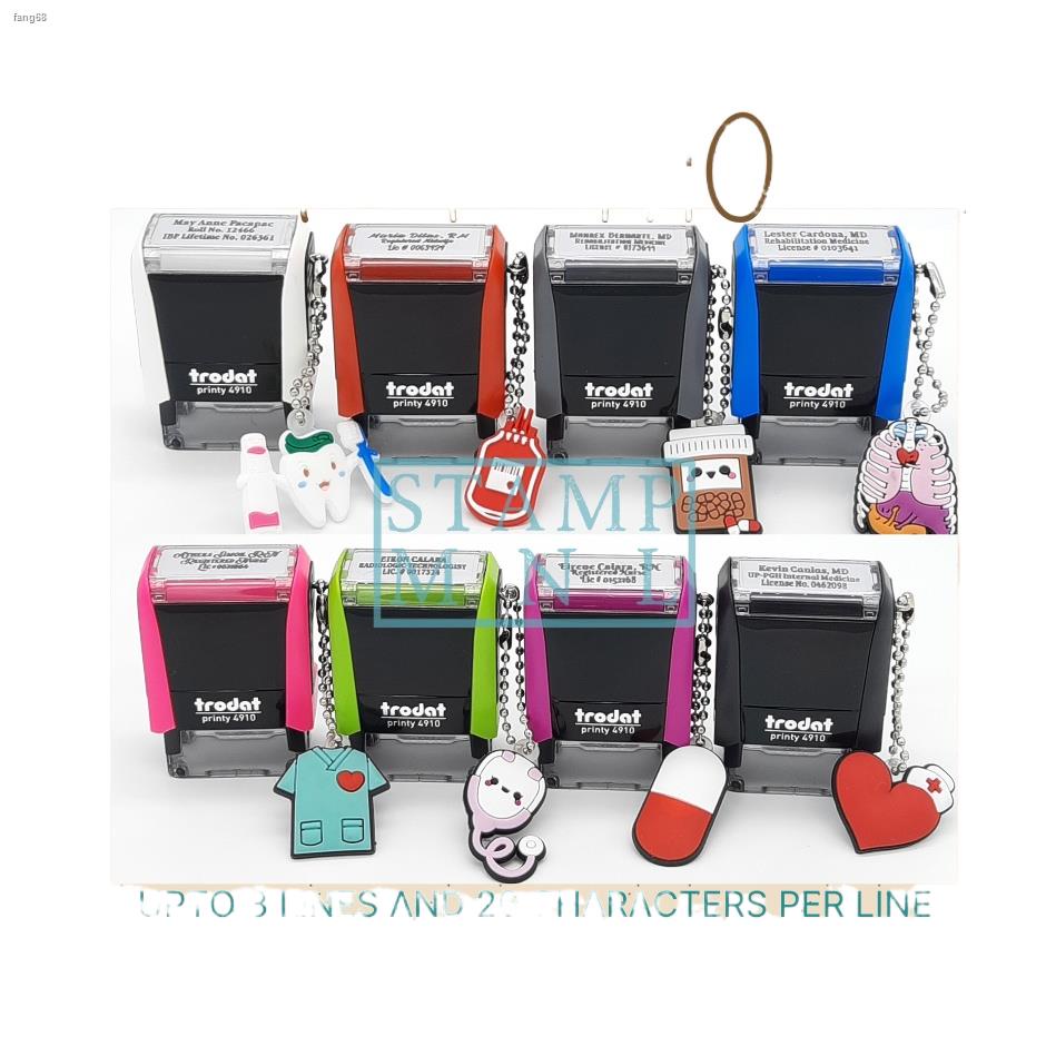 Spot goodsStamp MNL COD!! Trodat 4910 with Free PVC Keychain For Contact Tracing Forms!