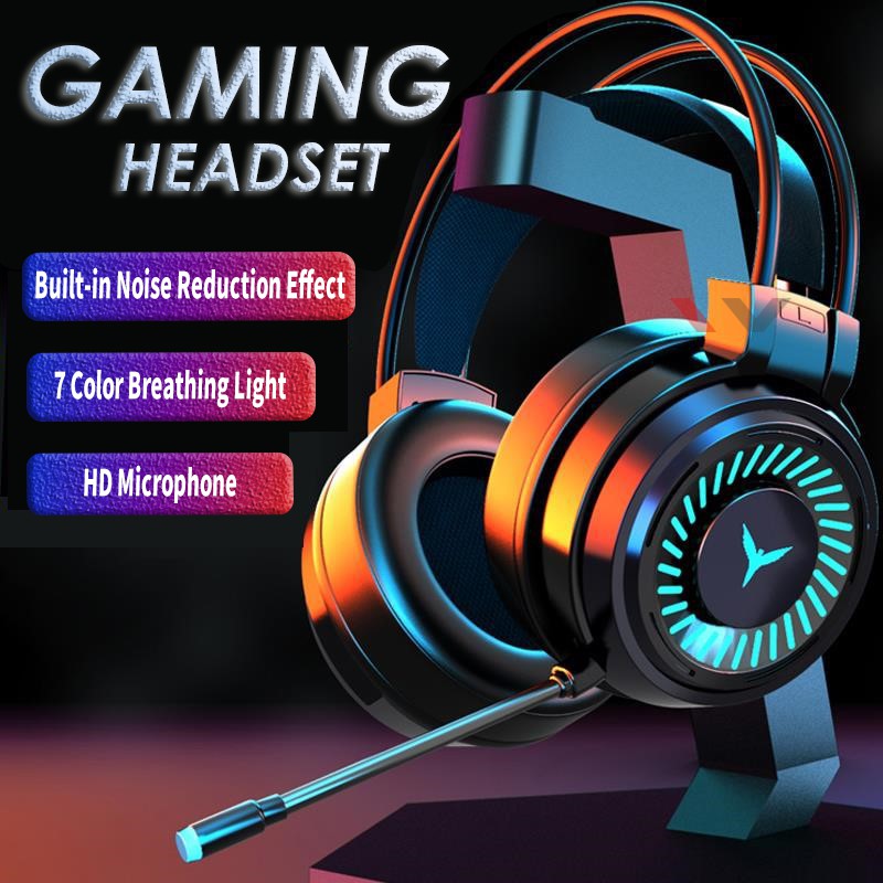 gaming headset with mic noise cancelling