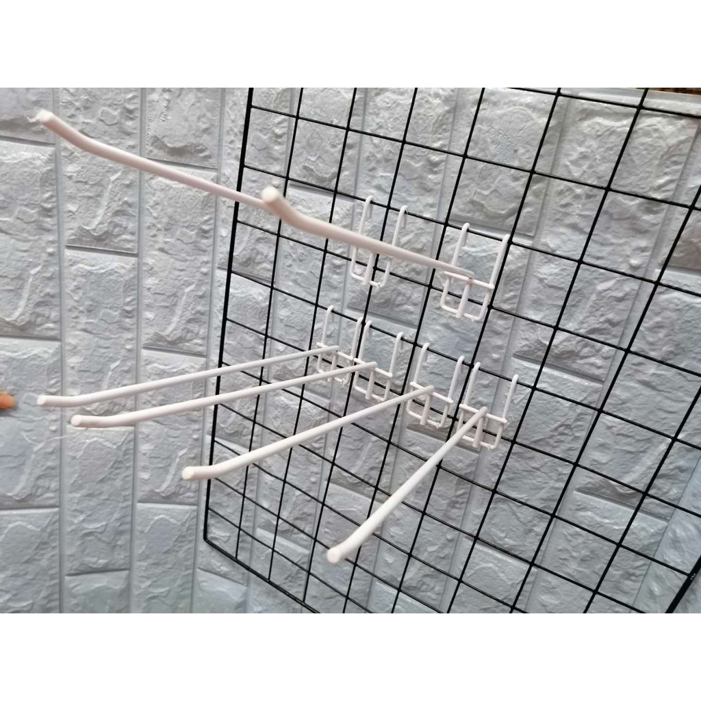 White coated wire mesh hook 28cm (10 pieces per bundle) Shopee