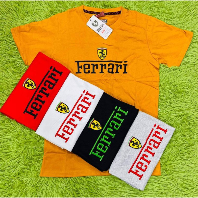 PREMIUM QUALITY FERRARi MENS CASUAL TSHIRT (Embroidered print) | Shopee Philippines