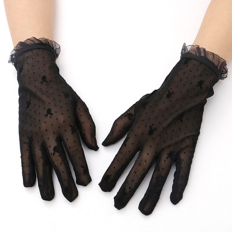 frilly gloves