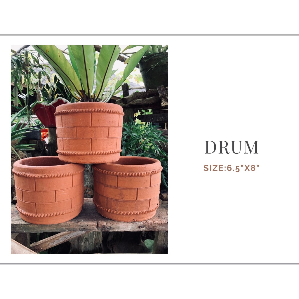 Terracotta Clay Pots Unpainted Clay Pots Garden Pots Drum Pots